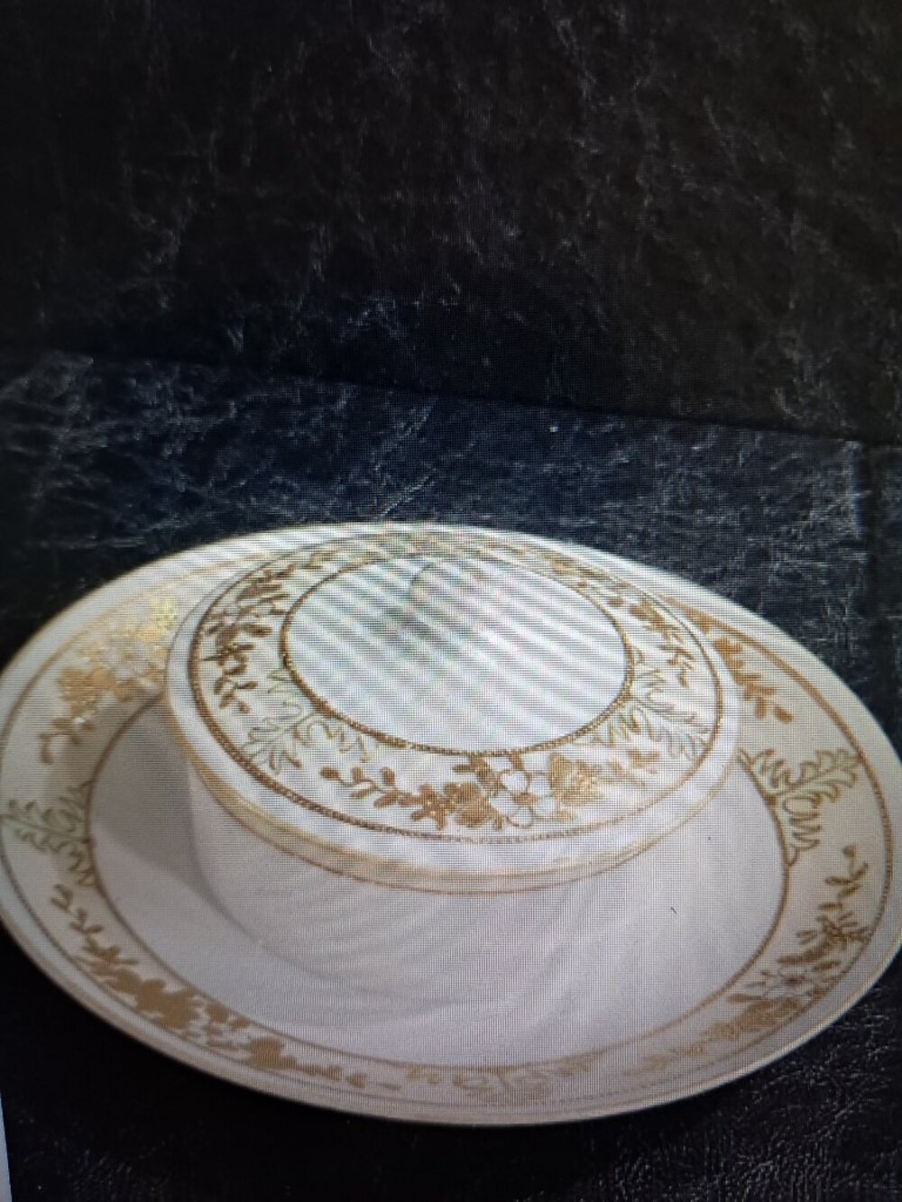 1891 Nippon Hand Painted Gold Moriage Decorated Porcelain Serving Platter